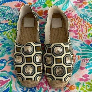New Tory Burch Cecily Sequin Espadrilles